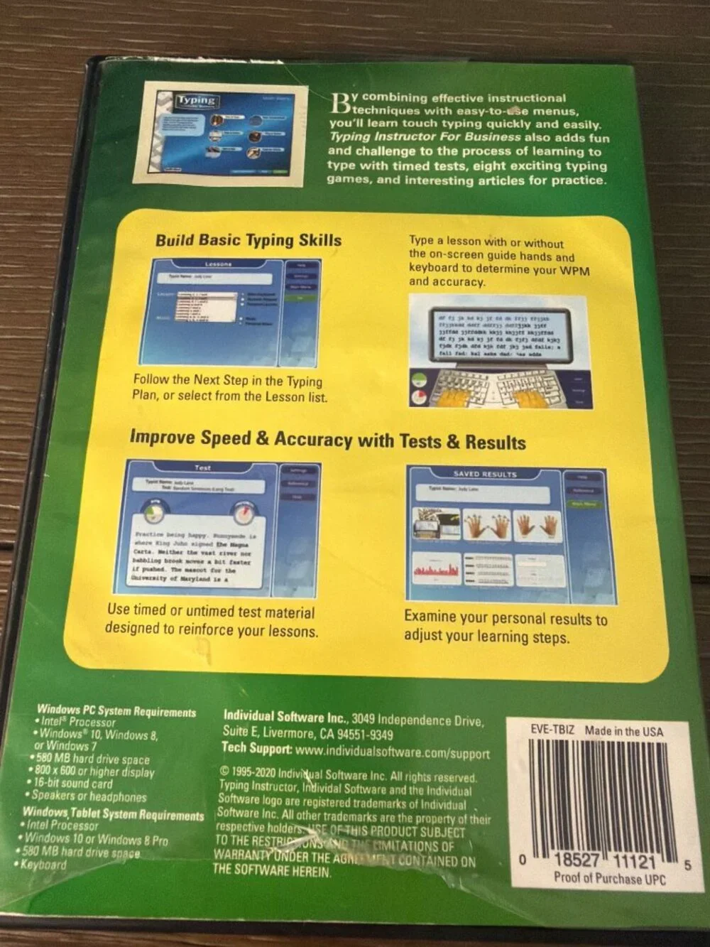Typing Instructor for Business CD Software by Individual Software 2020 Windows